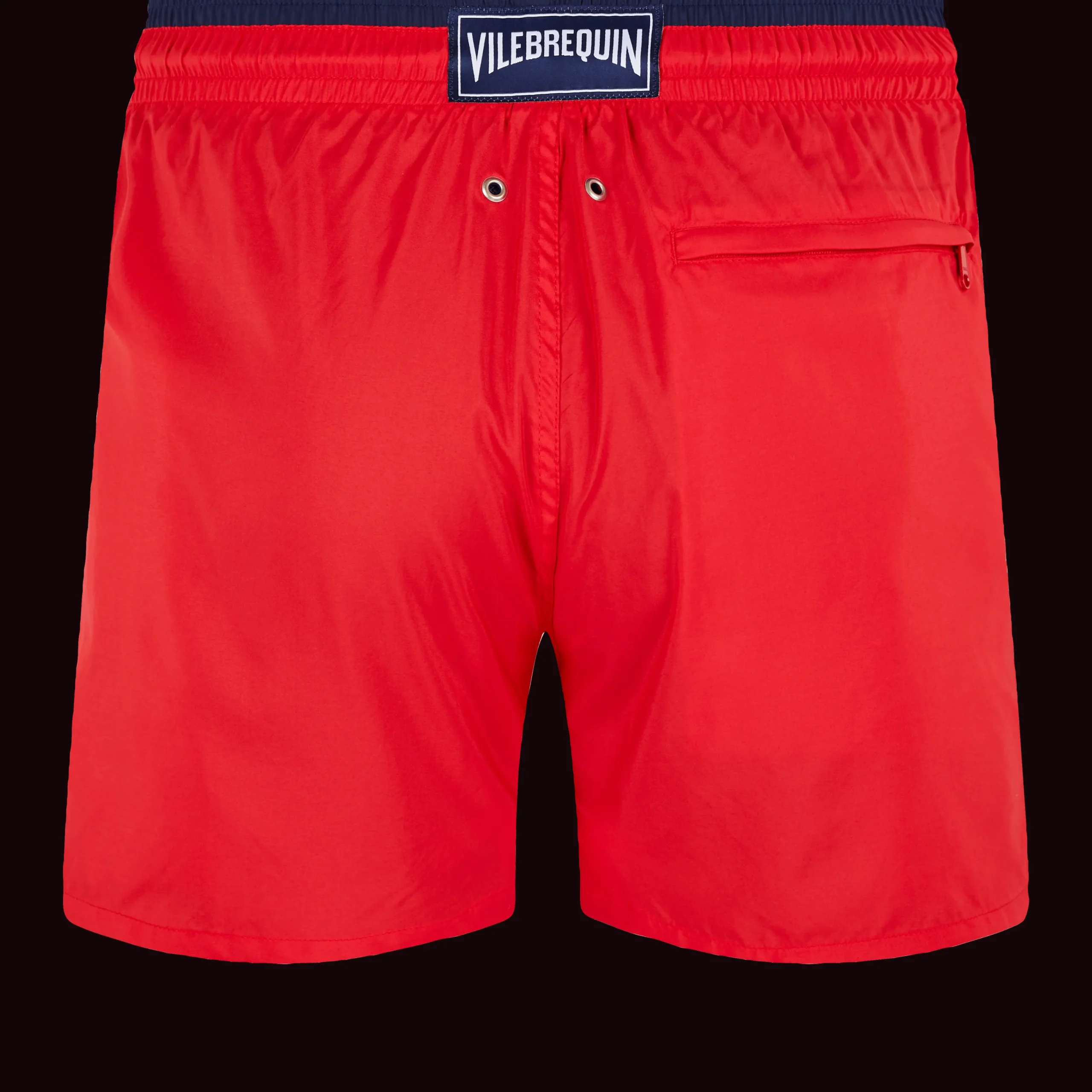 Clearance Vilebrequin Men Swim Trunks Solid Bicolore Peppers/Red