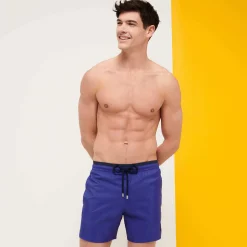 Flash Sale Vilebrequin Men Swim Trunks Solid Bicolore Purple Blue/Blue