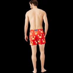 Outlet Vilebrequin Men Swim Trunks Stretch St Valentin 2020 Medicis Red/Red