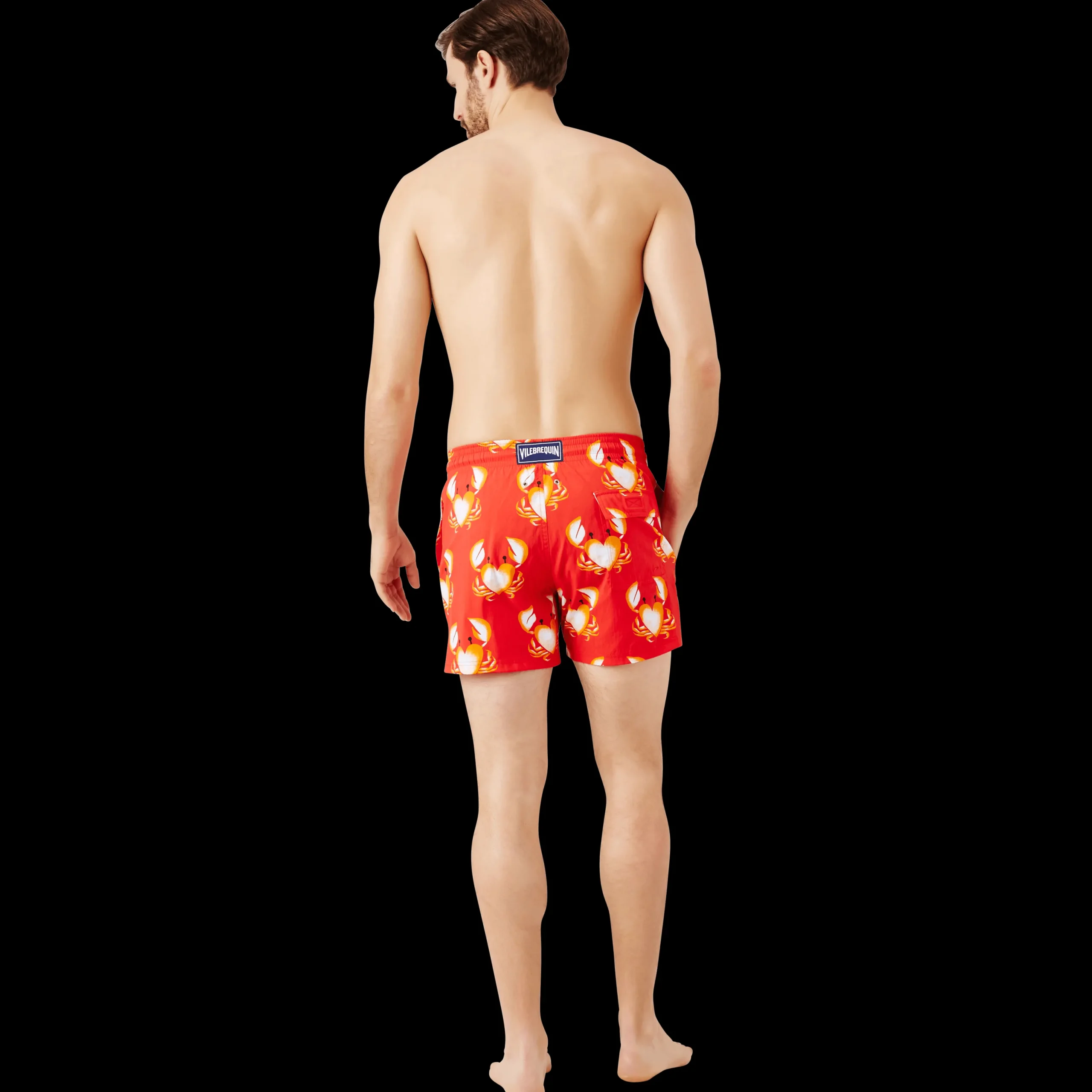 Outlet Vilebrequin Men Swim Trunks Stretch St Valentin 2020 Medicis Red/Red