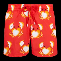 Outlet Vilebrequin Men Swim Trunks Stretch St Valentin 2020 Medicis Red/Red