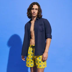 Clearance Vilebrequin Men Swim Trunks Sud Sun/Yellow