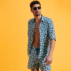 Cheap Vilebrequin Men Swim Trunks Turtles Leopard Thalassa/Blue