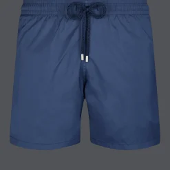 Online Vilebrequin Men Swim Trunks Ultra-Light And Packable Solid Navy/Blue