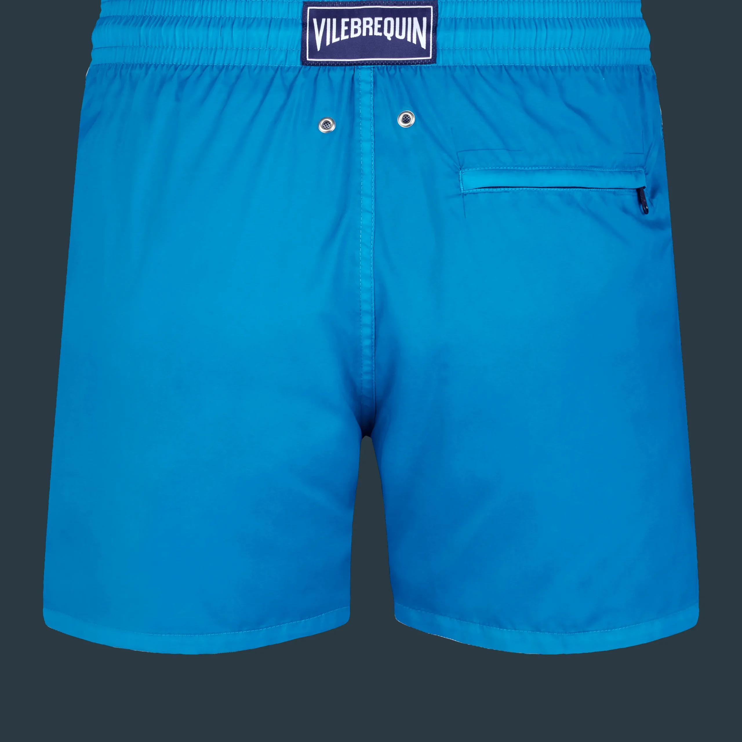 Cheap Vilebrequin Men Swim Trunks Ultra-Light And Packable Solid Hawaii Blue/Blue