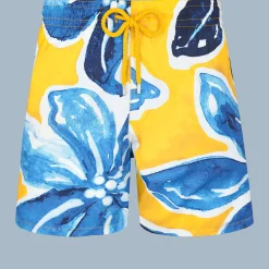 Clearance Vilebrequin Men Swim Trunks Ultra-Light And Packable Raiatea Sun/Yellow
