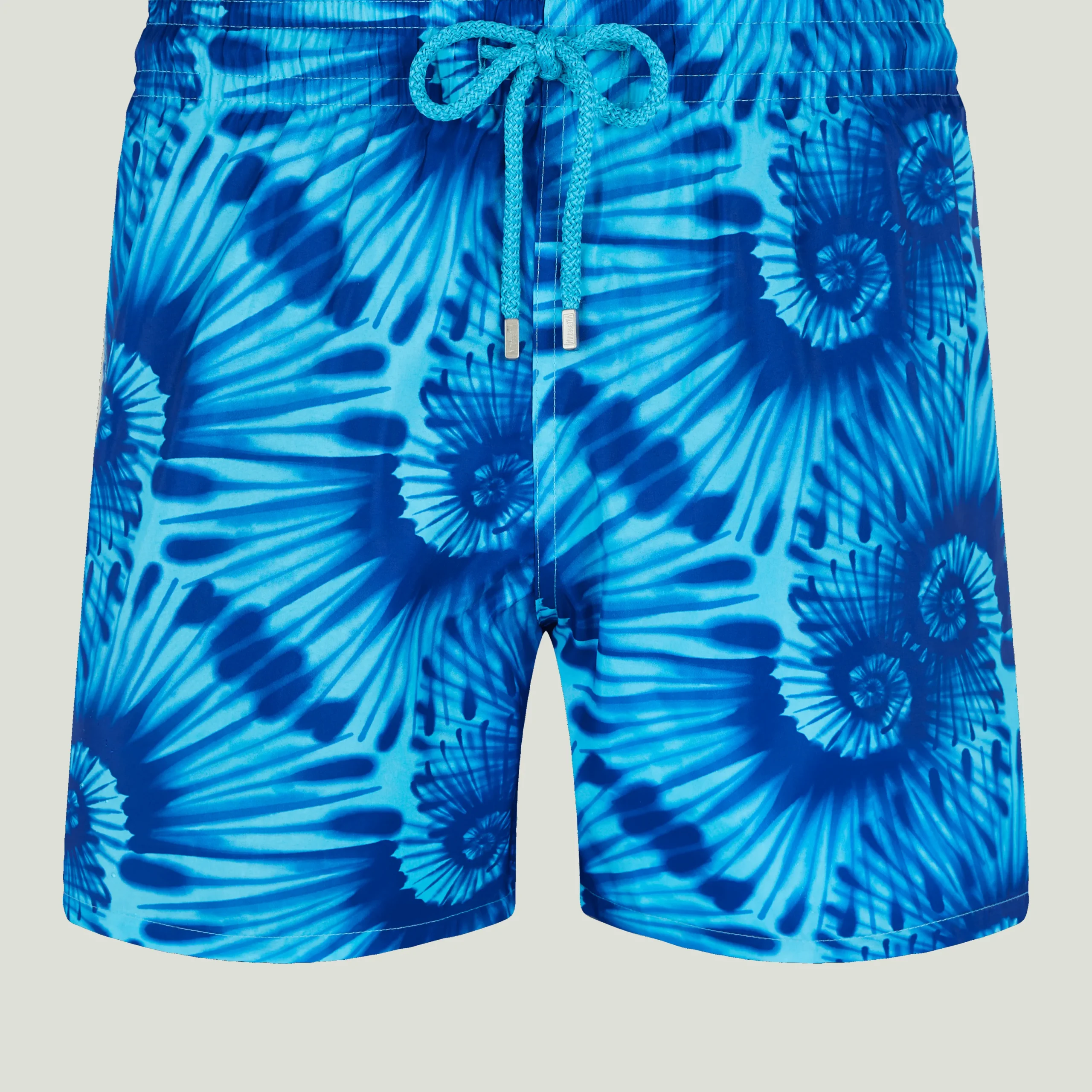 Hot Vilebrequin Men Swim Trunks Ultra-Light And Packable Nautilius Tie & Dye Azure/Blue