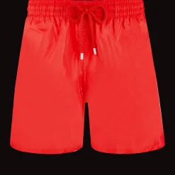 Cheap Vilebrequin Men Swim Trunks Ultra-Light And Packable Solid Poppy Red/Red