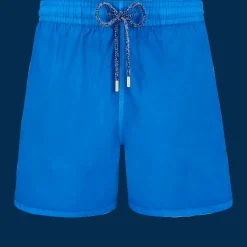 Cheap Vilebrequin Men Swim Trunks Ultra-Light And Packable Solid Earthenware/Blue