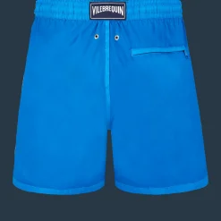 Cheap Vilebrequin Men Swim Trunks Ultra-Light And Packable Solid Earthenware/Blue