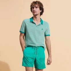 Flash Sale Vilebrequin Men Swim Trunks Water-Reactive Rascasses Tropezian Green/Green