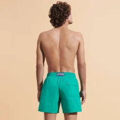 Flash Sale Vilebrequin Men Swim Trunks Water-Reactive Rascasses Tropezian Green/Green