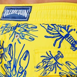 Best Vilebrequin Men Swimwear Lobster Flocked Mimosa/Yellow
