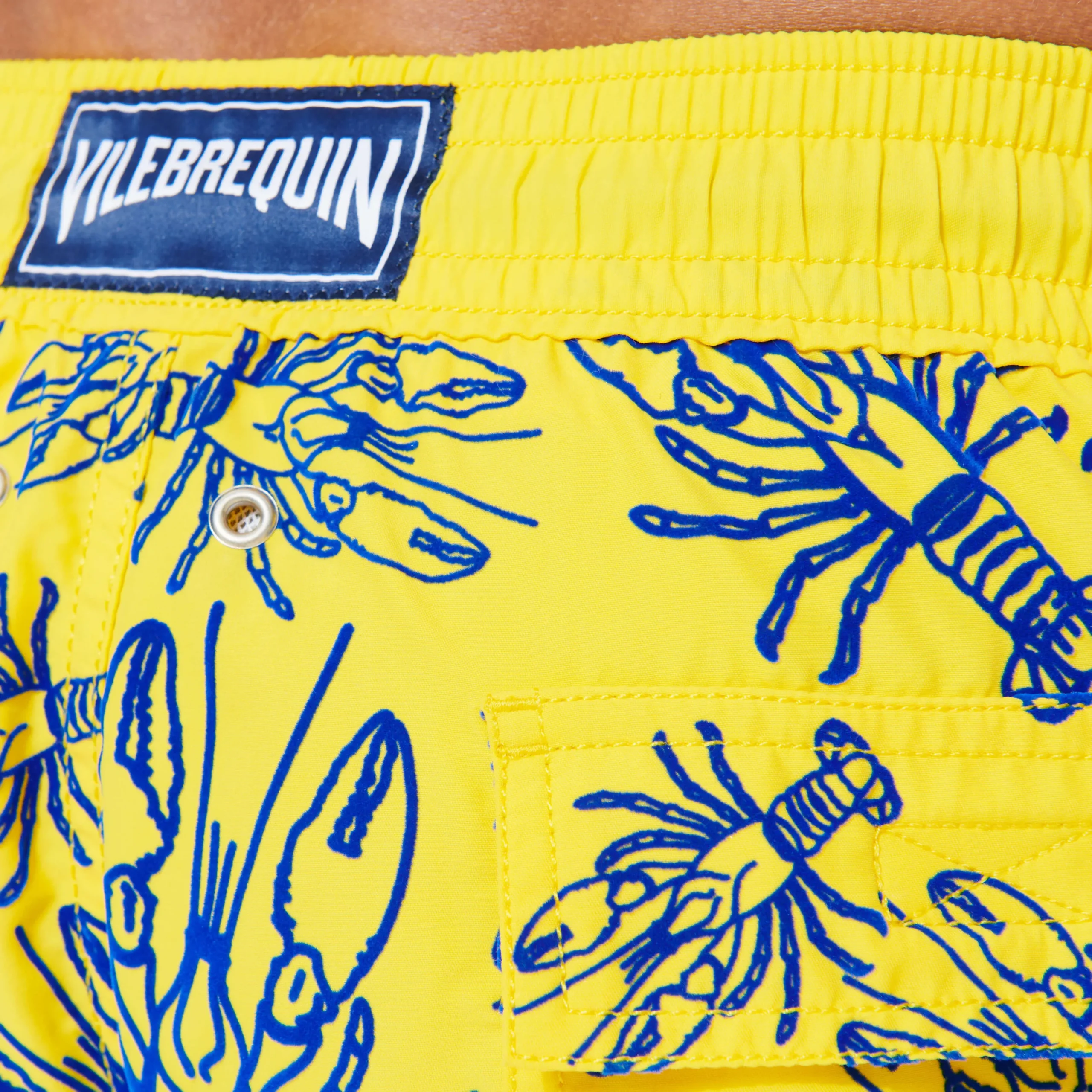 Best Vilebrequin Men Swimwear Lobster Flocked Mimosa/Yellow