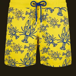 Best Vilebrequin Men Swimwear Lobster Flocked Mimosa/Yellow