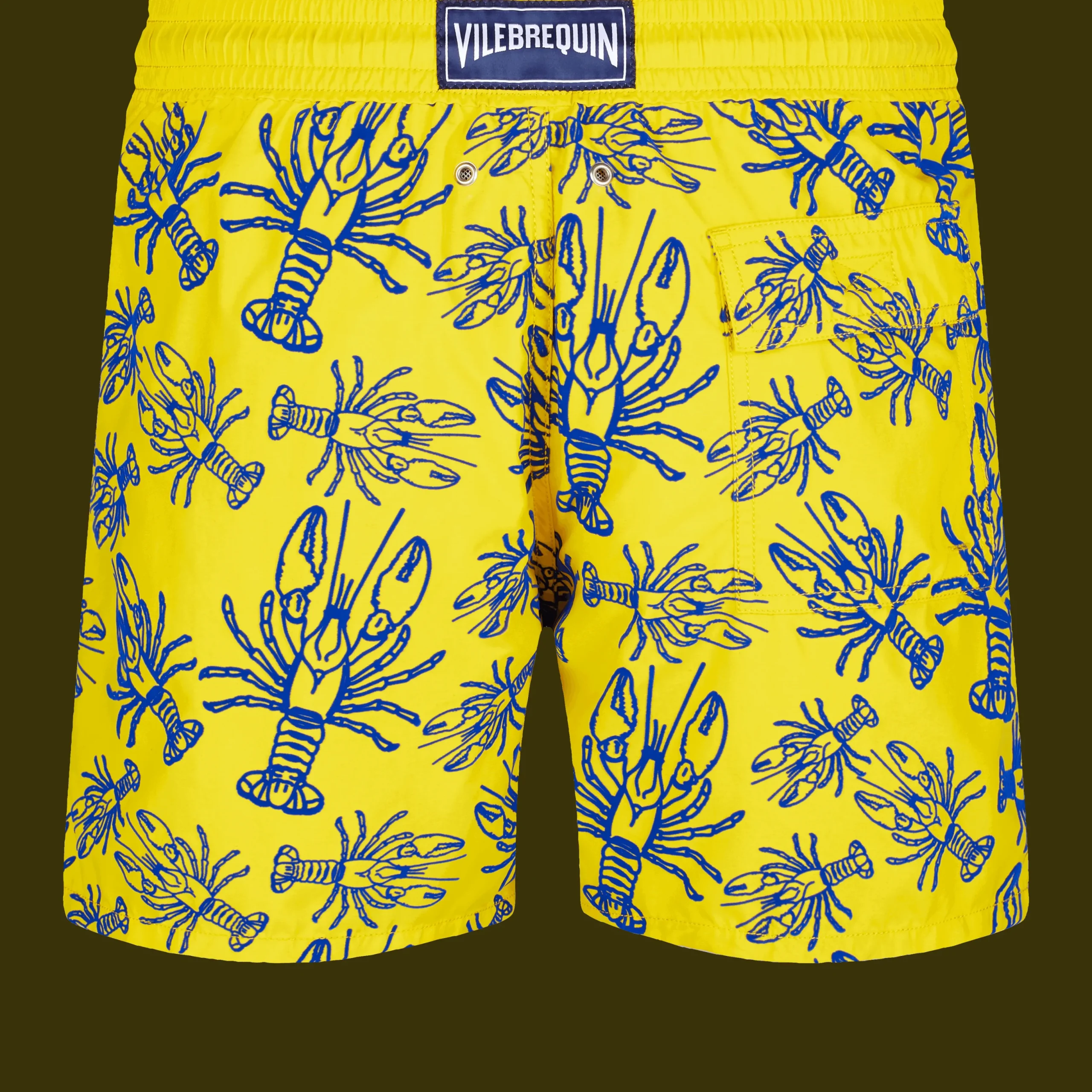 Best Vilebrequin Men Swimwear Lobster Flocked Mimosa/Yellow