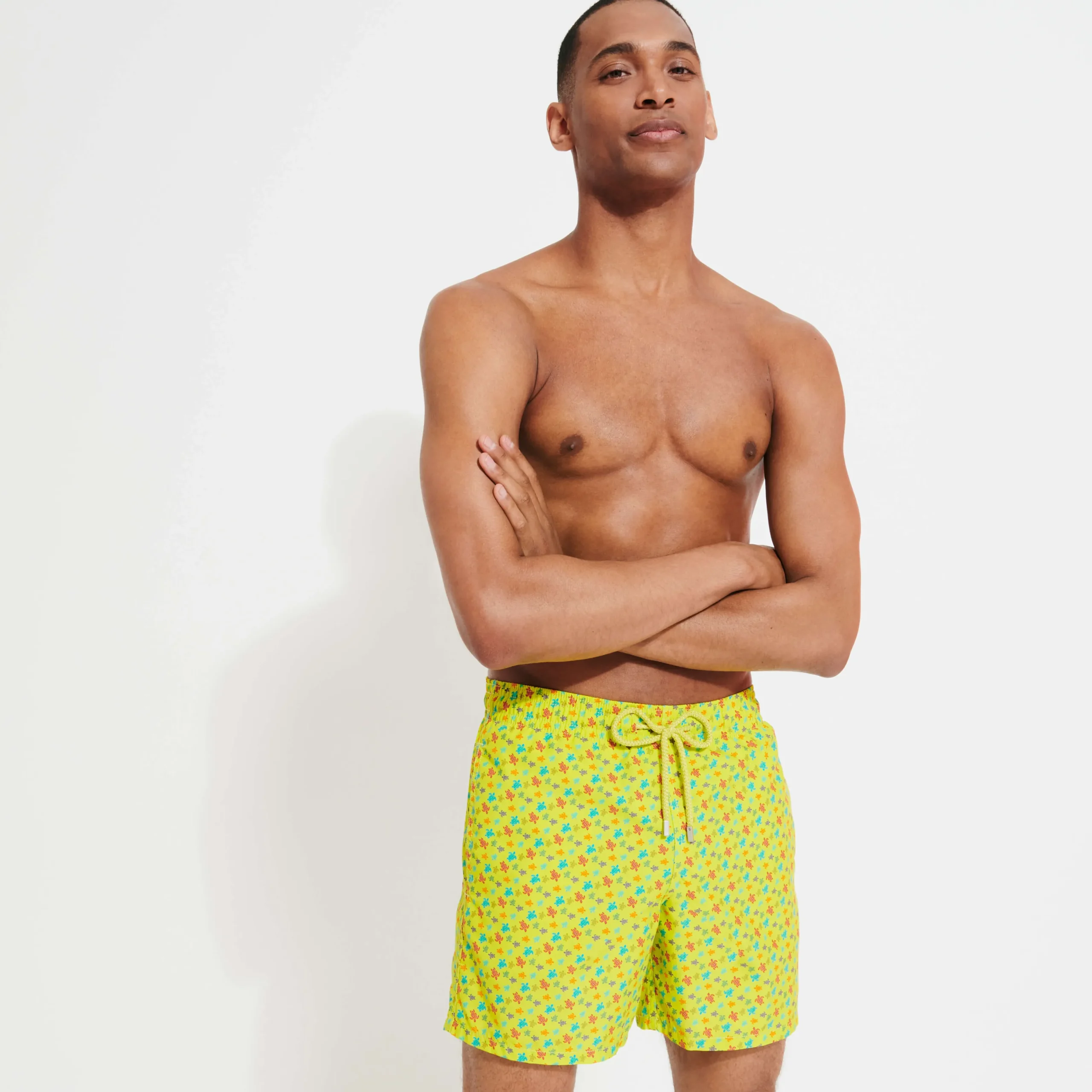 Discount Vilebrequin Men Swimwear Micro Tortues Rainbow Ginger/Green