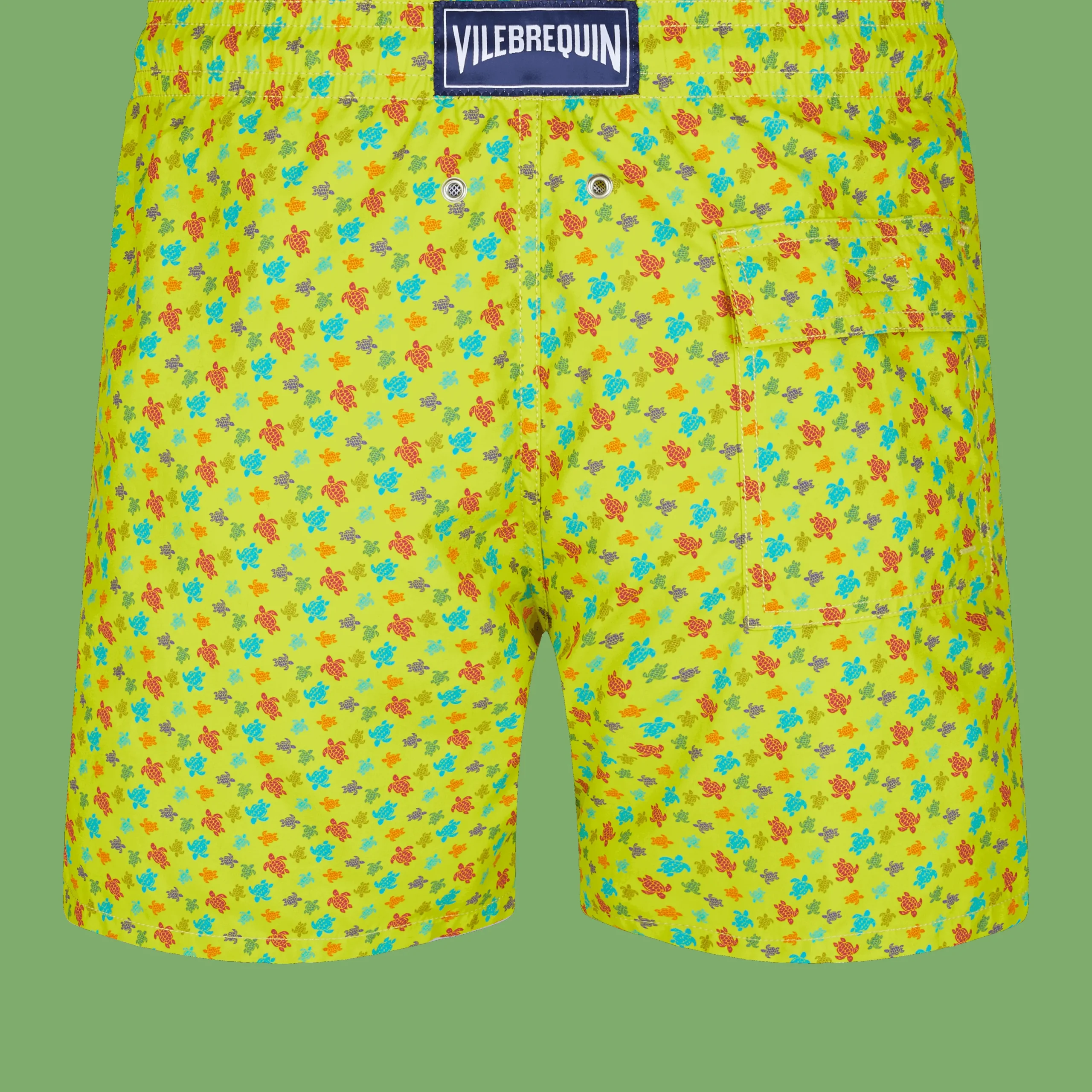 Discount Vilebrequin Men Swimwear Micro Tortues Rainbow Ginger/Green