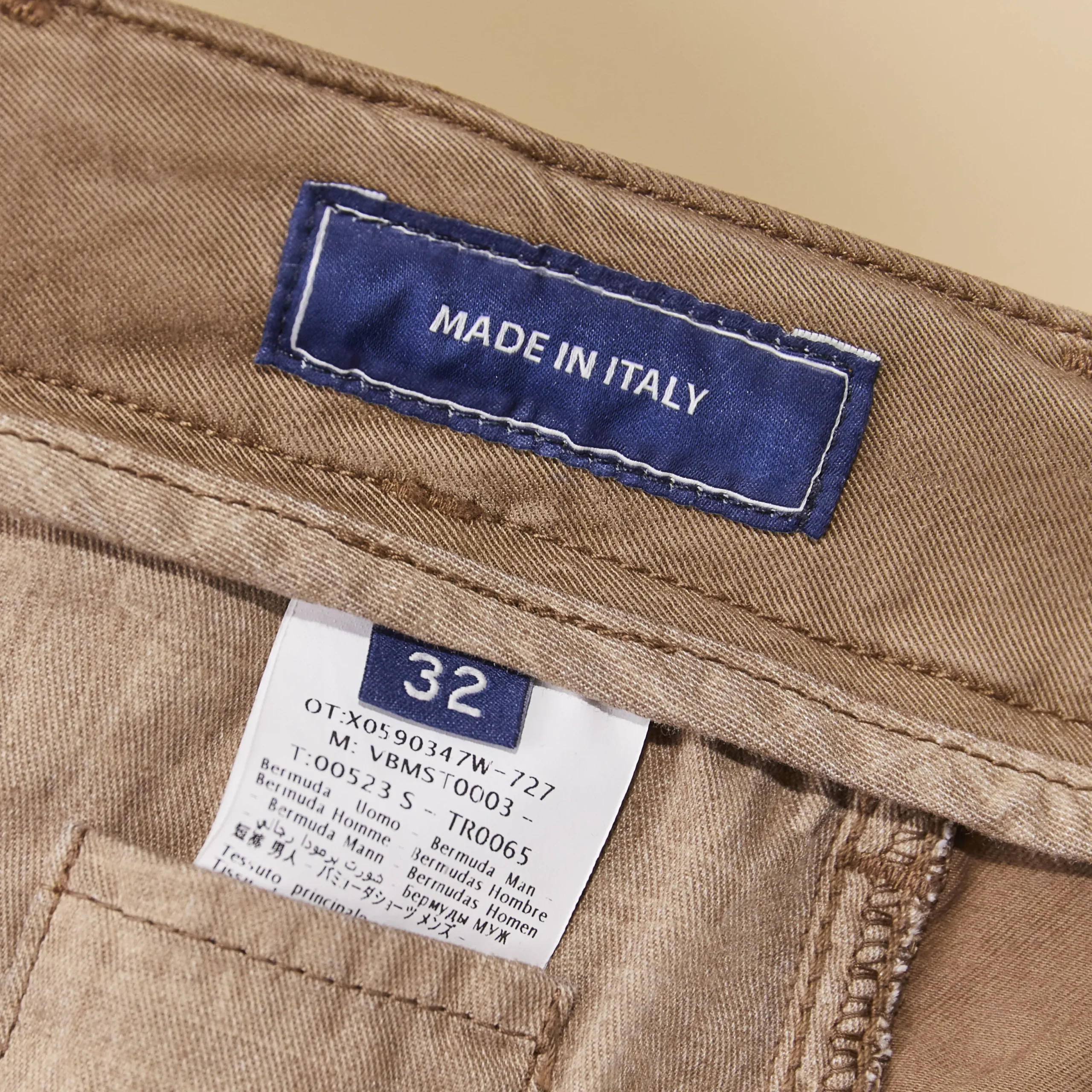 Fashion Vilebrequin Men Tencel Bermuda Shorts Solid Hazelnut/Brown