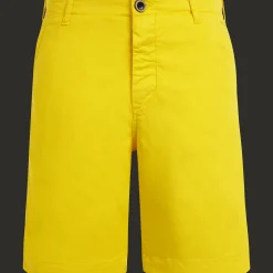 Sale Vilebrequin Men Tencel Bermuda Shorts Solid Sun/Yellow