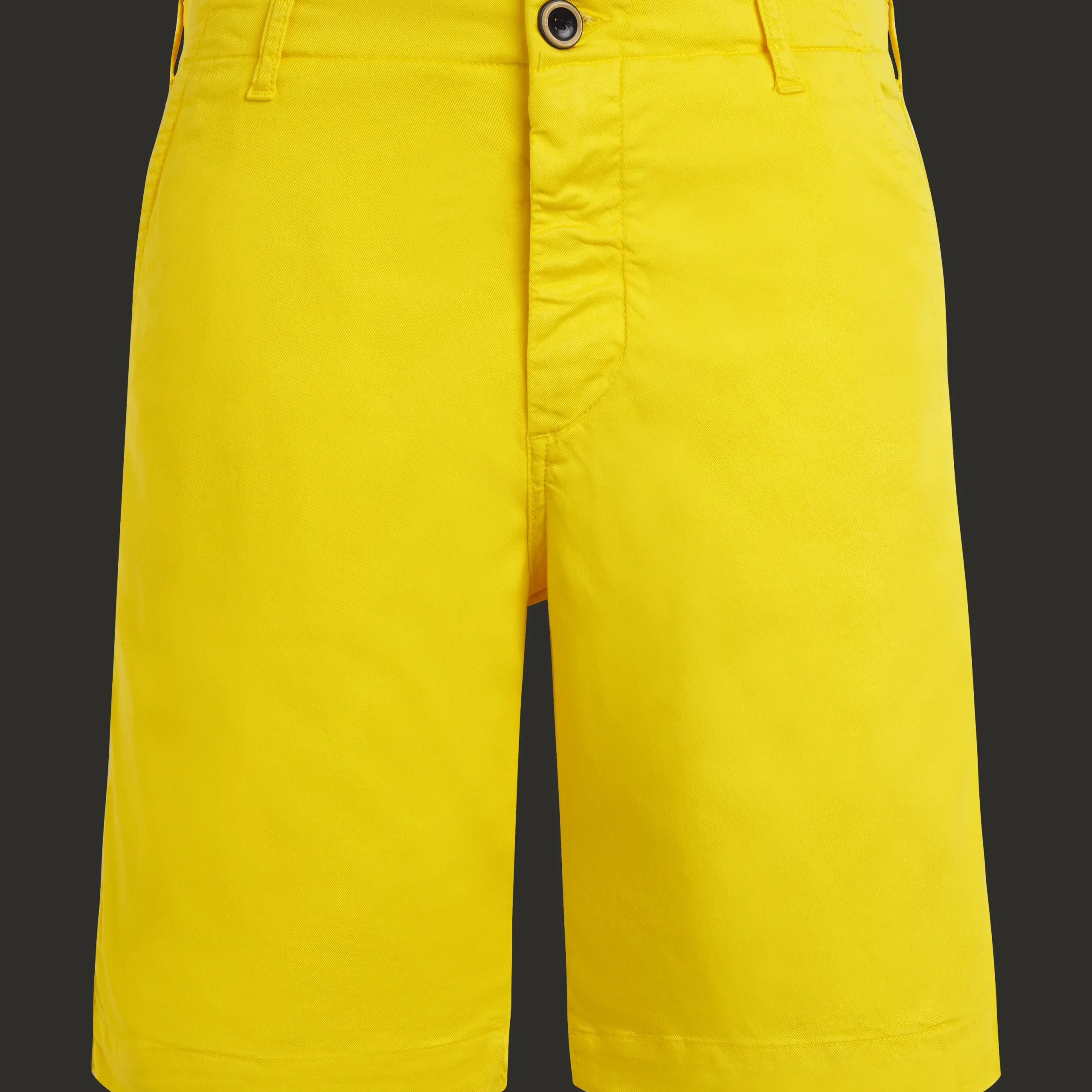 Sale Vilebrequin Men Tencel Bermuda Shorts Solid Sun/Yellow