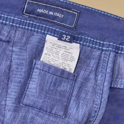 Outlet Vilebrequin Men Tencel Bermuda Trunks Solid Ultramarine/Blue