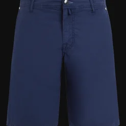 Outlet Vilebrequin Men Tencel Bermuda Trunks Solid Ultramarine/Blue