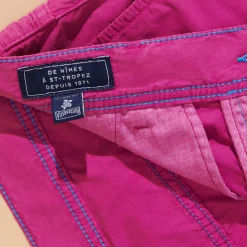 Store Vilebrequin Men Tencel Bermuda Trunks Solid Crimson Purple/Red