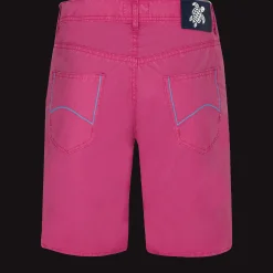 Store Vilebrequin Men Tencel Bermuda Trunks Solid Crimson Purple/Red