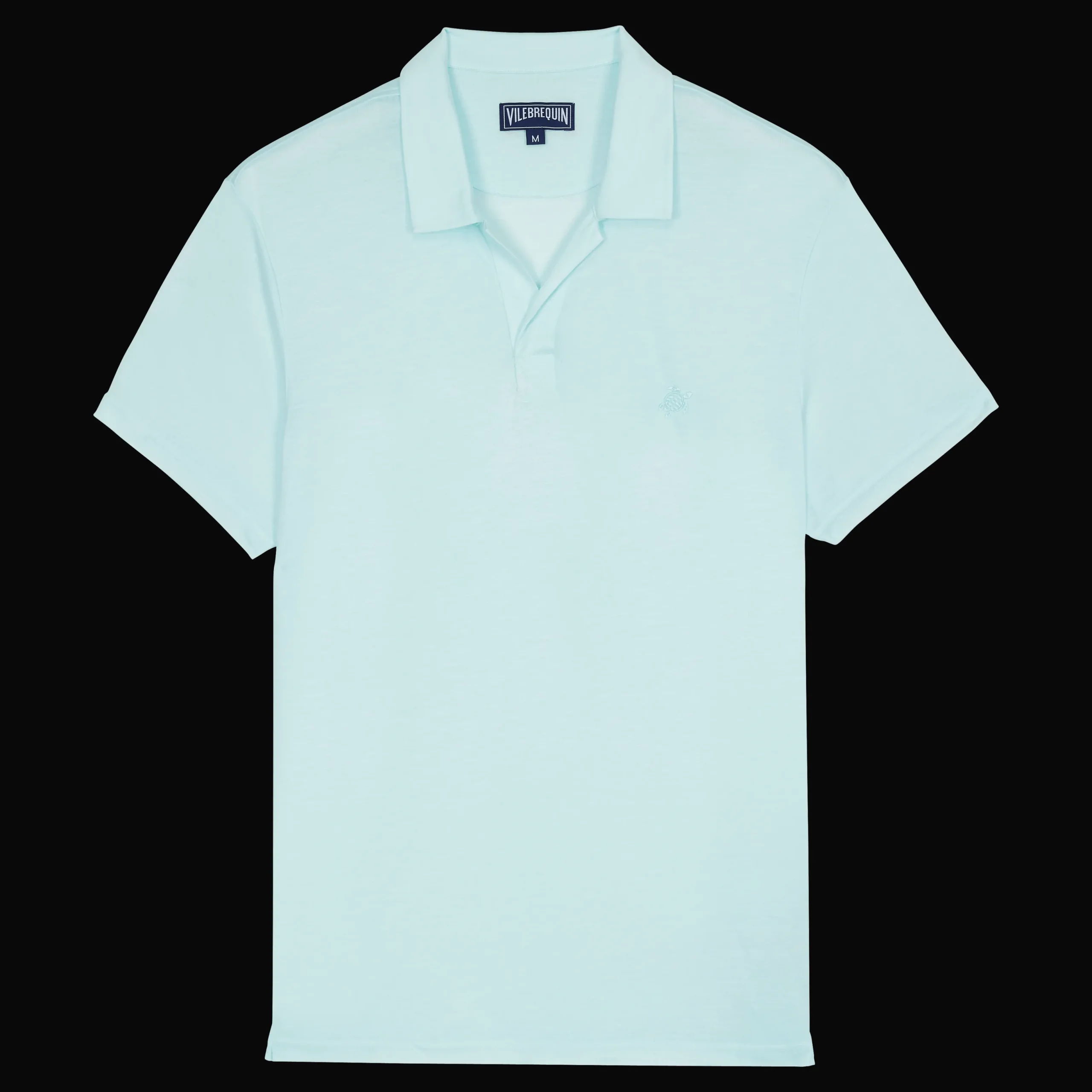 Cheap Vilebrequin Men Tencel Polo Shirt Solid Thalassa/Blue