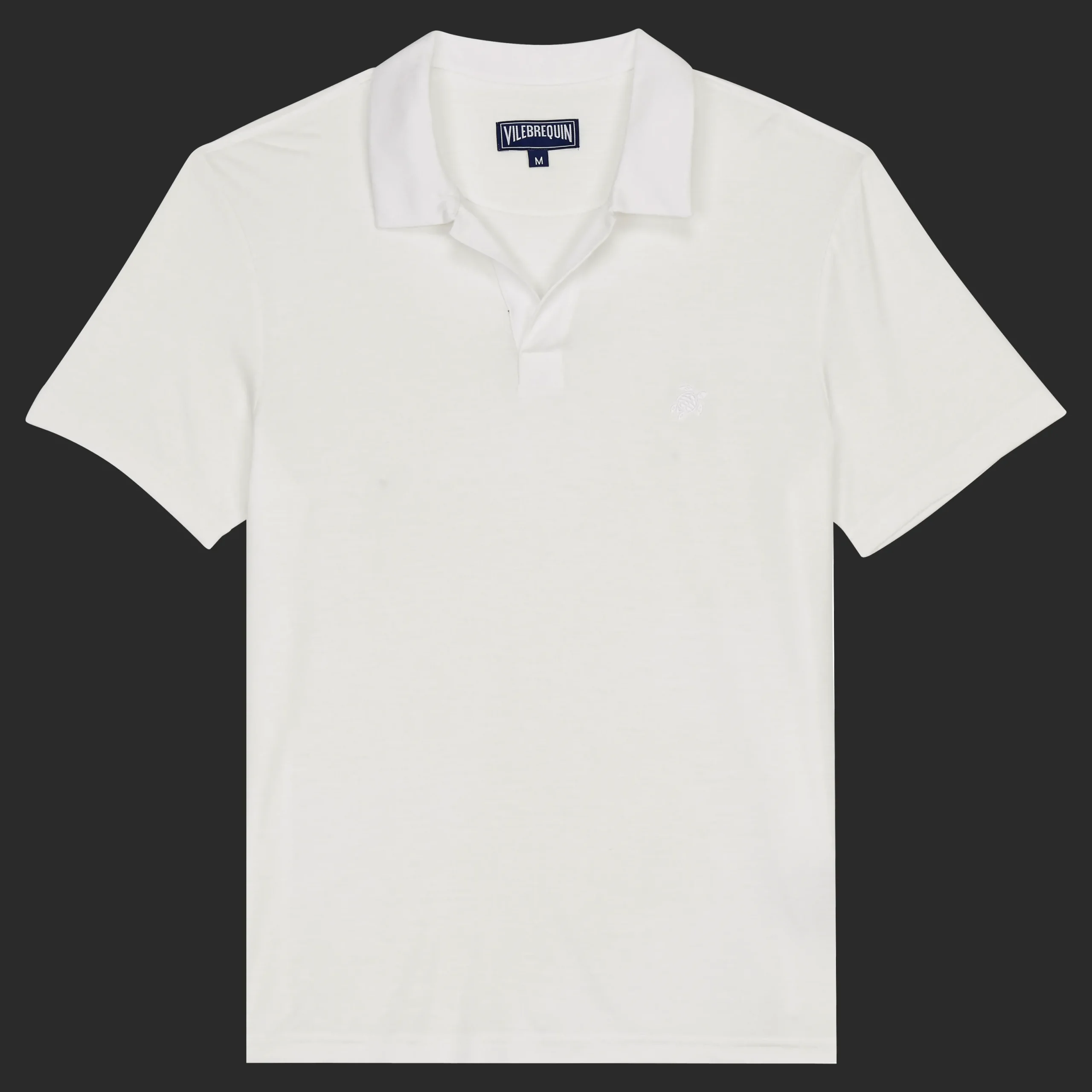 Outlet Vilebrequin Men Tencel Polo Shirt Solid White/White