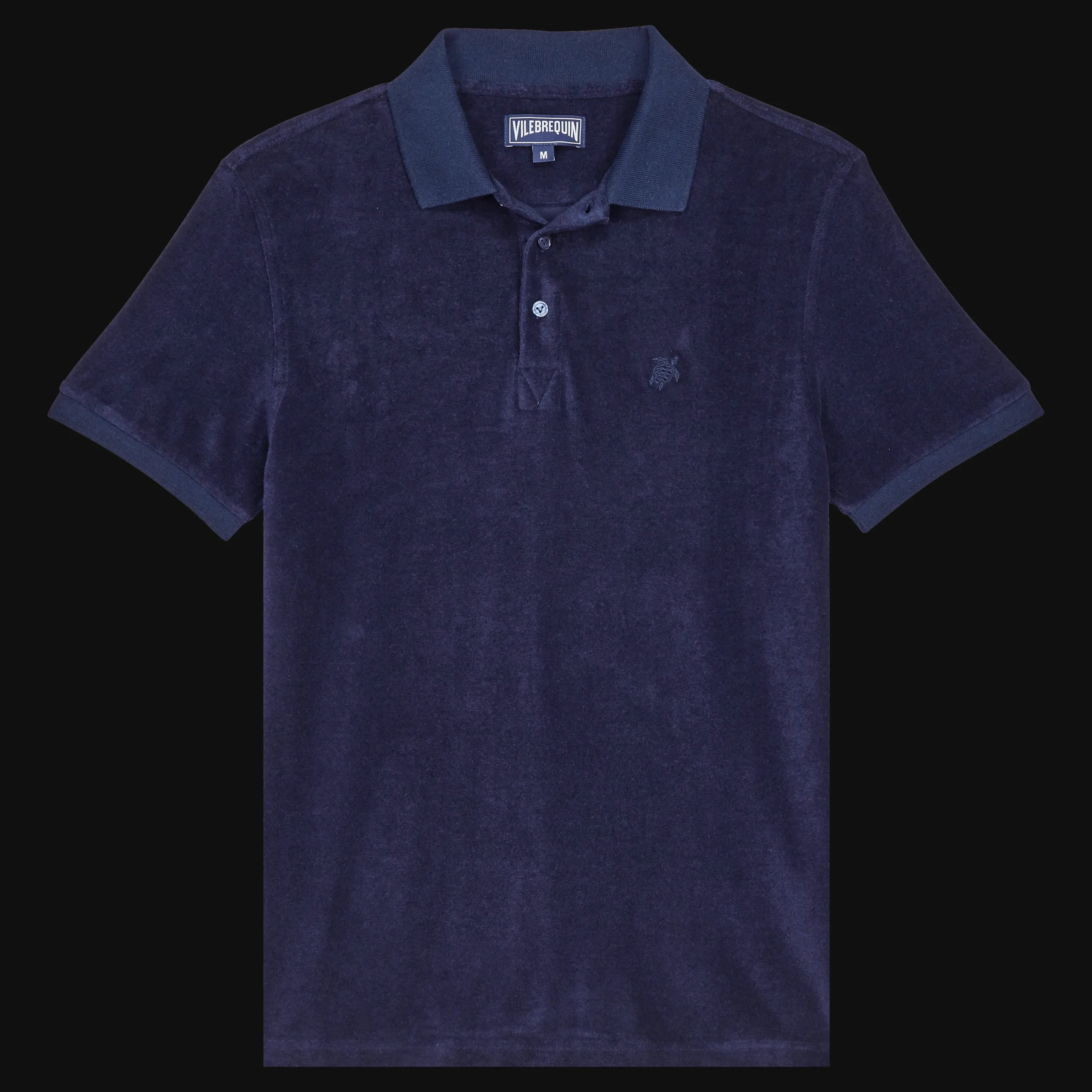Outlet Vilebrequin Men Terry Polo Shirt Solid Navy/Blue