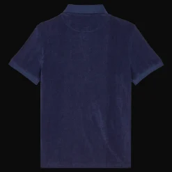 Outlet Vilebrequin Men Terry Polo Shirt Solid Navy/Blue