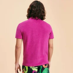 Flash Sale Vilebrequin Men Terry Polo Solid Crimson Purple/Red