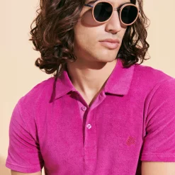 Flash Sale Vilebrequin Men Terry Polo Solid Crimson Purple/Red