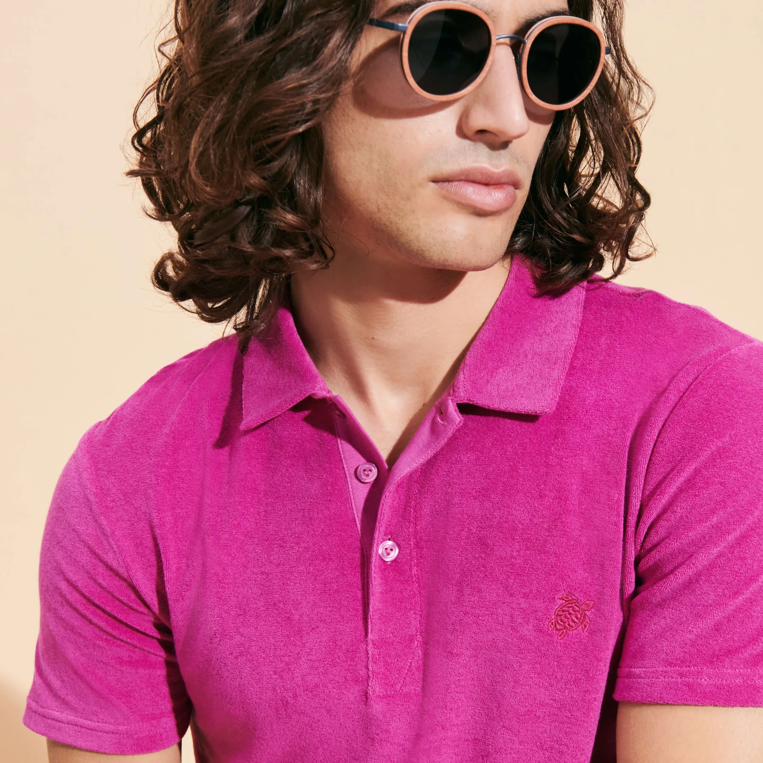 Flash Sale Vilebrequin Men Terry Polo Solid Crimson Purple/Red