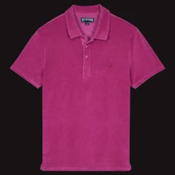 Flash Sale Vilebrequin Men Terry Polo Solid Crimson Purple/Red