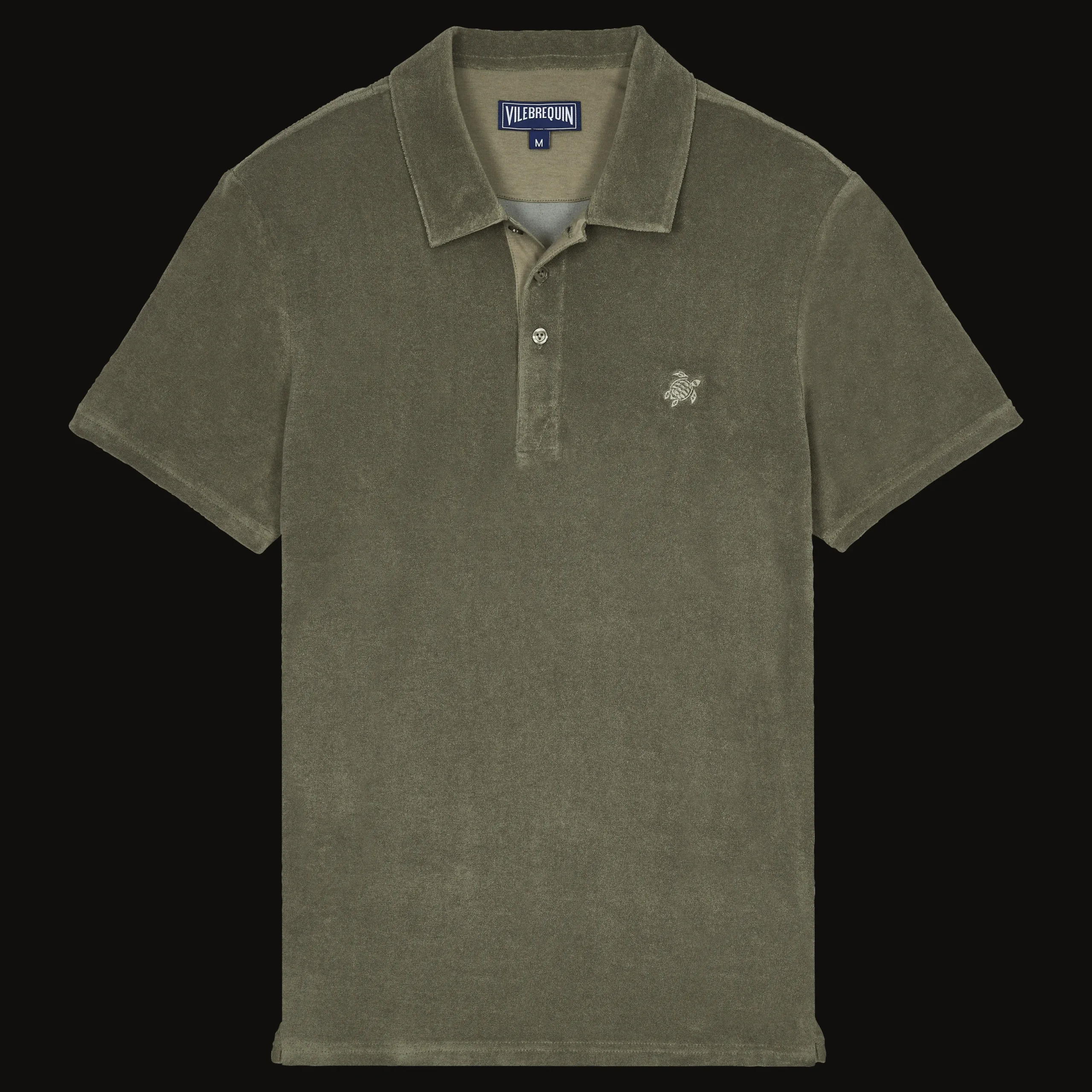 Shop Vilebrequin Men Terry Polo Solid Olivier/Green