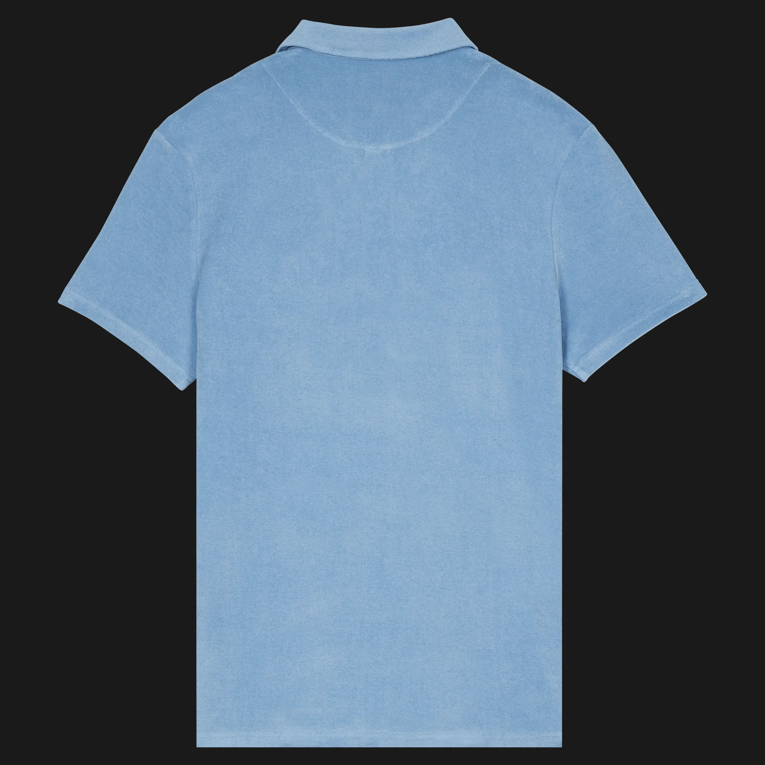 Online Vilebrequin Men Terry Polo Solid Divine/Blue