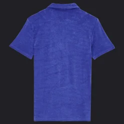 Hot Vilebrequin Men Terry Polo Solid Purple Blue/Blue