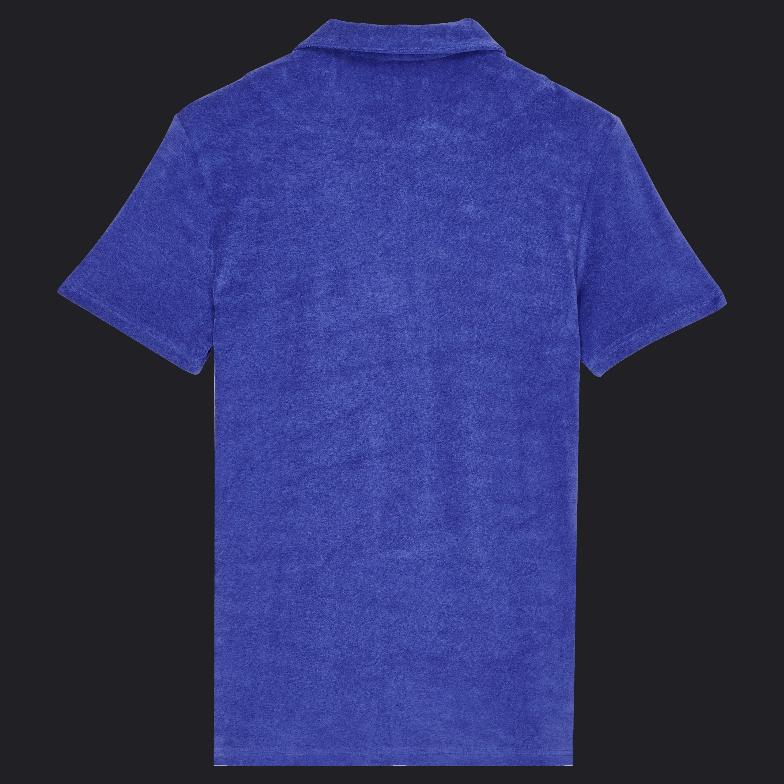Hot Vilebrequin Men Terry Polo Solid Purple Blue/Blue