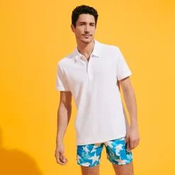 Outlet Vilebrequin Men Terry Polo Solid White/White