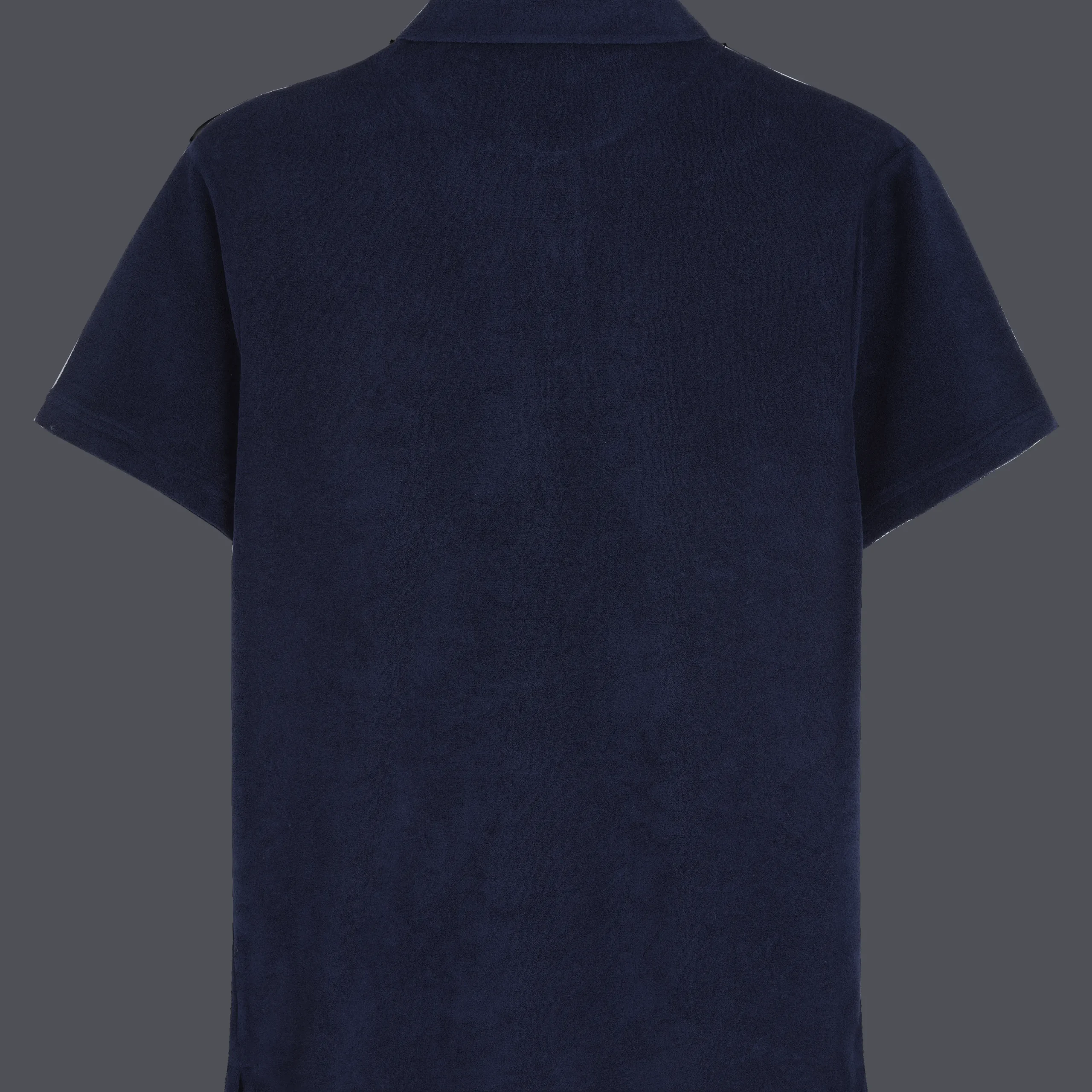 Fashion Vilebrequin Men Terry Polo Solid Navy/Blue