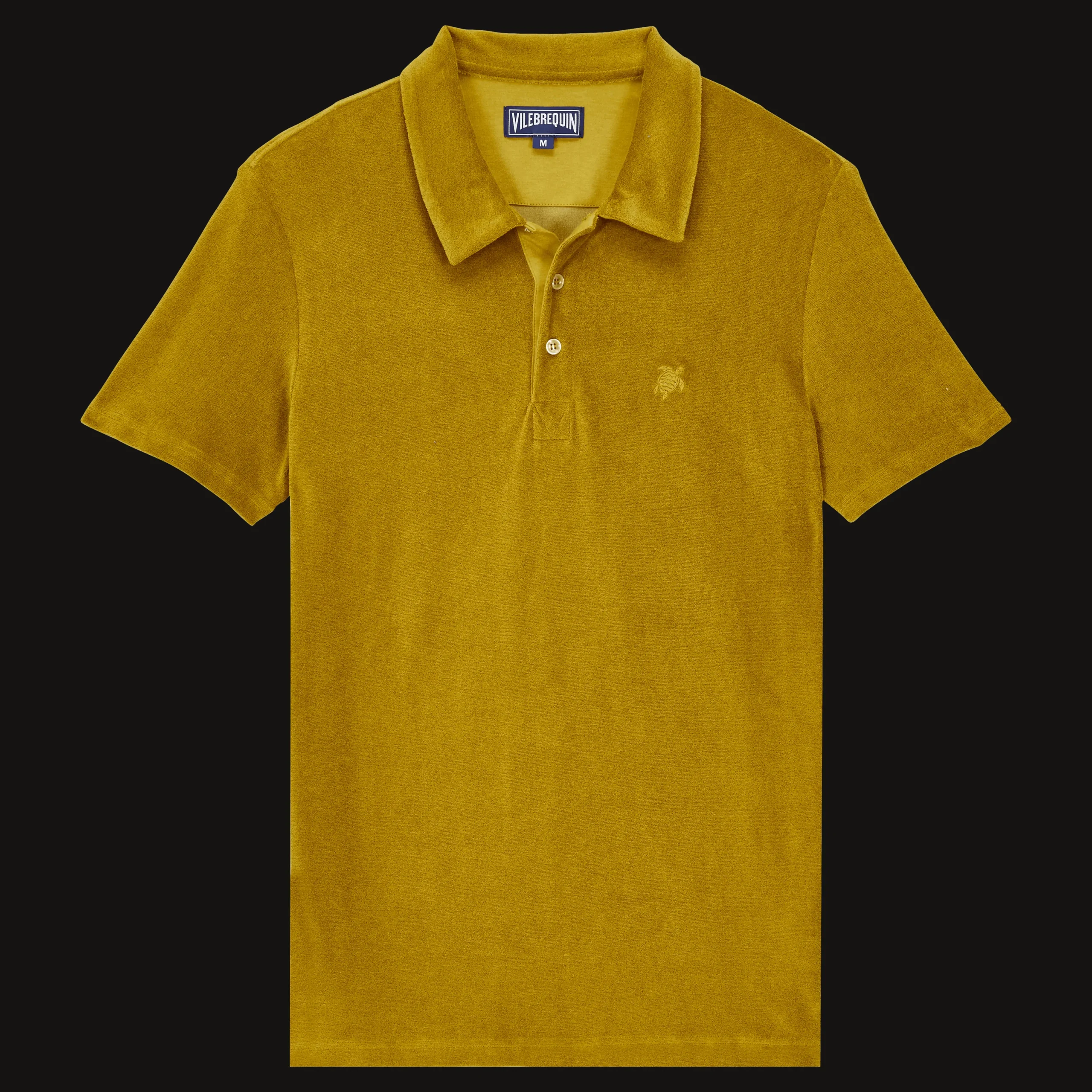 Online Vilebrequin Men Terry Polo Solid Bark/Beige
