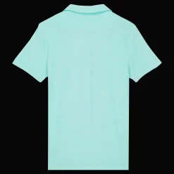 Best Vilebrequin Men Terry Polo Solid Lagoon/Blue