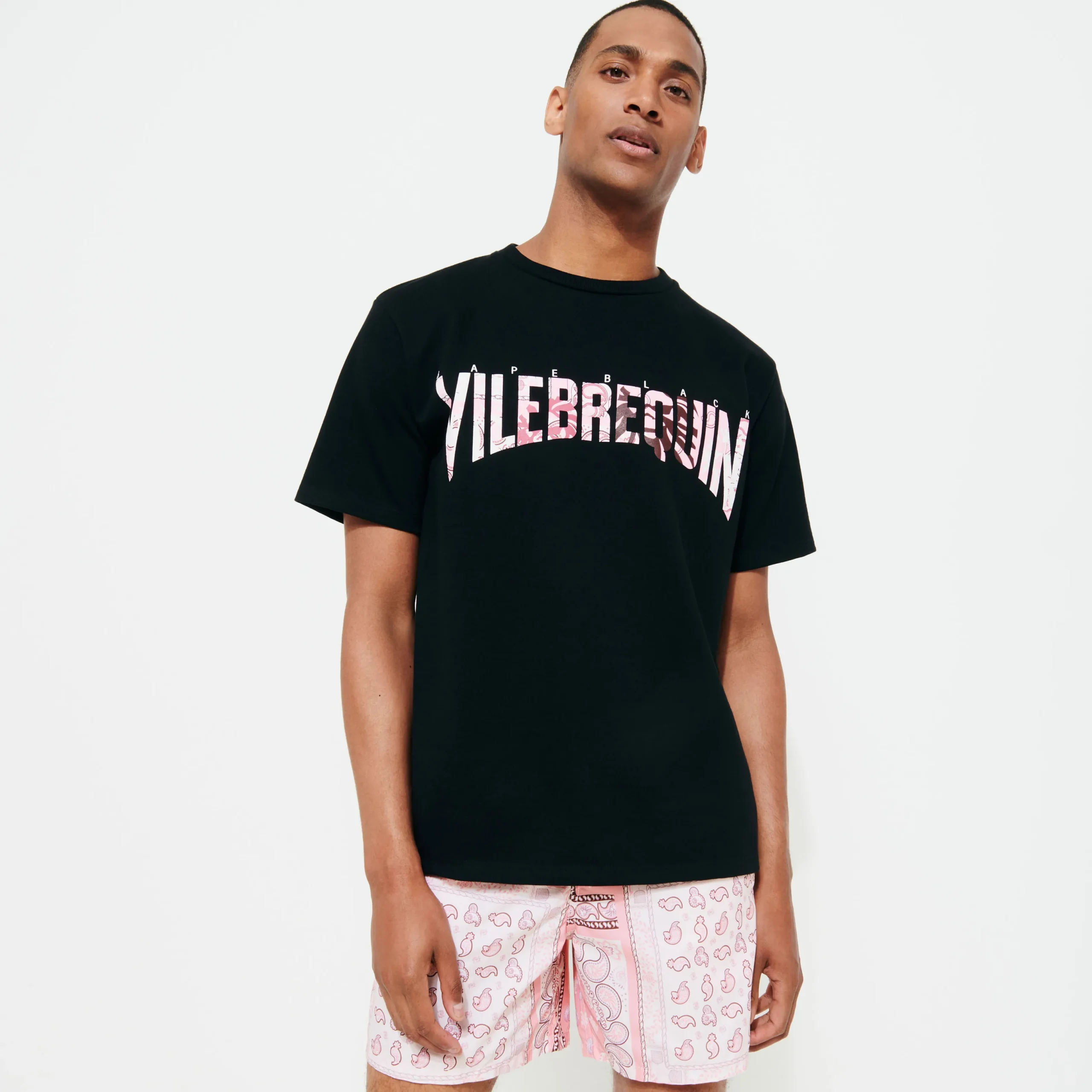 Online Vilebrequin Men T-Shirt Bandana Logo Printed - X Bape® Black Black/Black