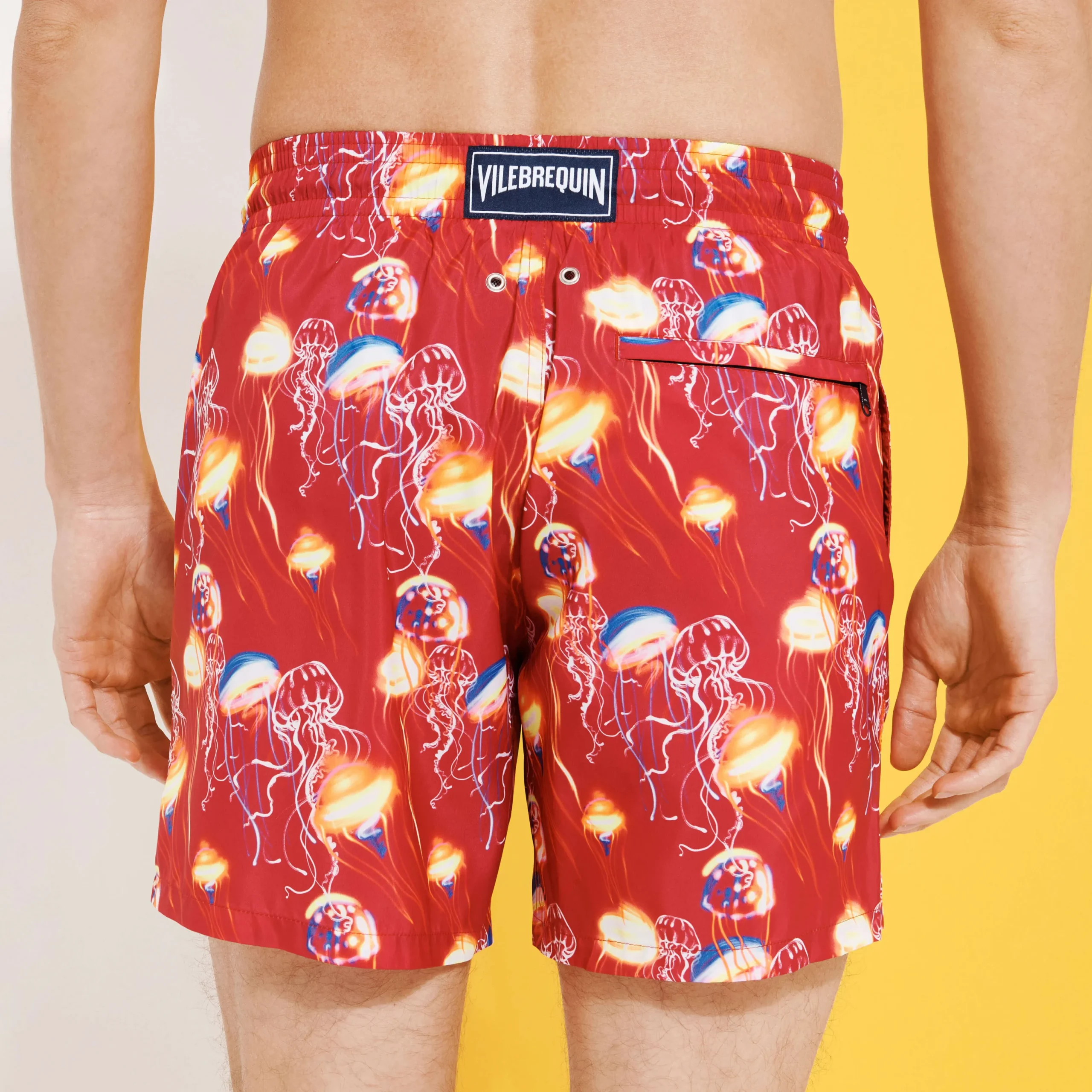 Online Vilebrequin Men Ultra-Light And Packable Swim Trunks Neo Medusa Burgundy/Red