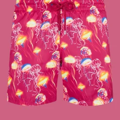 Online Vilebrequin Men Ultra-Light And Packable Swim Trunks Neo Medusa Burgundy/Red
