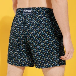 Sale Vilebrequin Men Ultra-Light And Packable Swim Trunks Micro Tortues Rainbow Navy/Blue