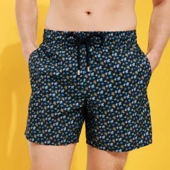 Sale Vilebrequin Men Ultra-Light And Packable Swim Trunks Micro Tortues Rainbow Navy/Blue